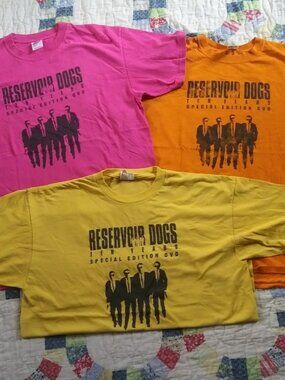 Vintage Rare 2002 Reservoir Dogs Ten Years Special Edition 3 T-shirt Bundle Set
